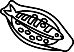 Cantonese Fish Svg Vector Tracing Design, Free Vectors File